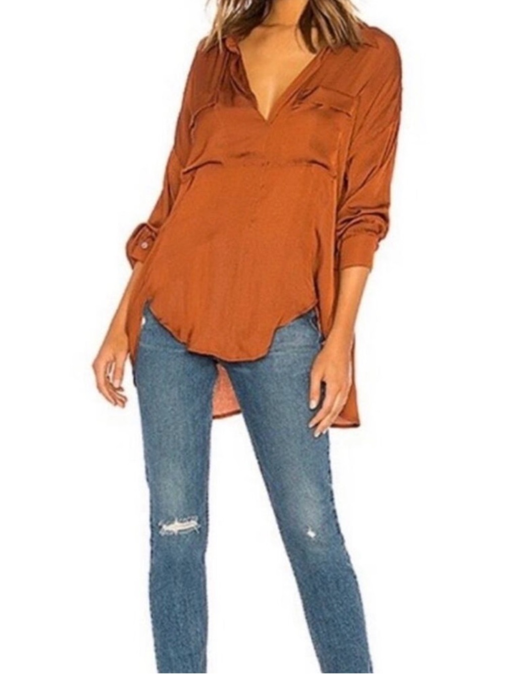 Free People Starry Dreams Burnt Orange Tunic